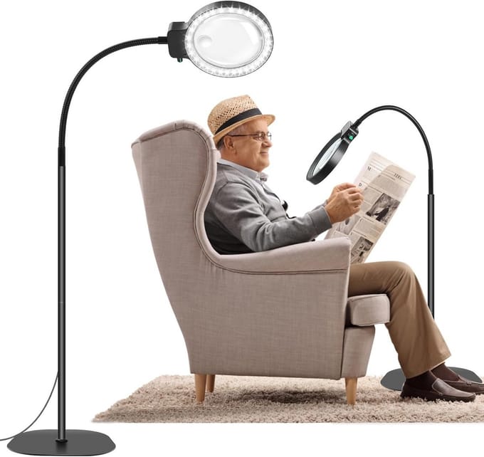 Vergrootglas met Verlichting - Loelamp - Vergrootlamp - Lezen