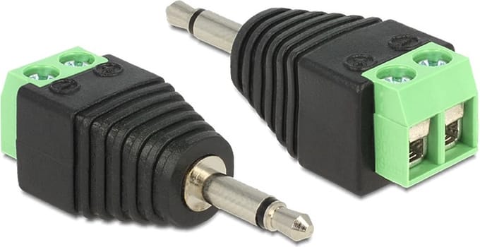 3,5mm Jack (m) Terminal Block - 2-polig / mono
