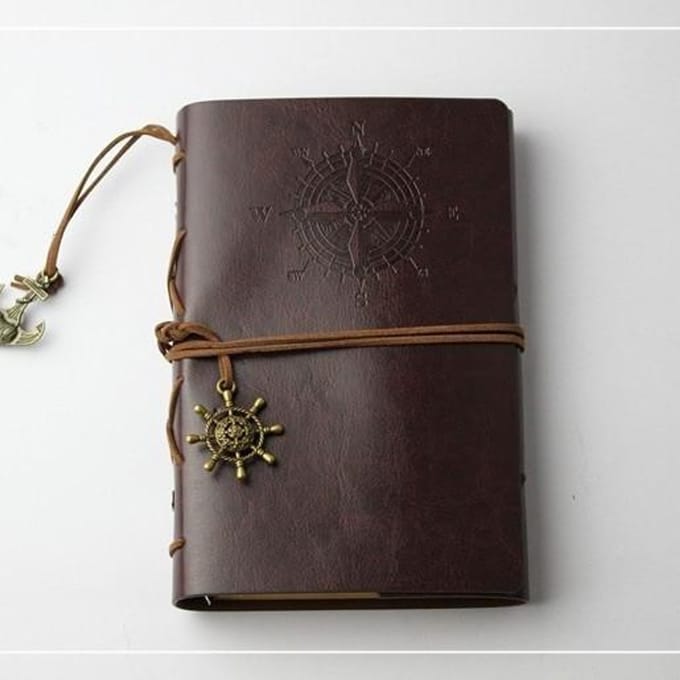 Piraat Dagboek Mode Persoonlijkheid Notebook Journal Notebook Spiraal Ringband Dagboek Retro Boek koffie