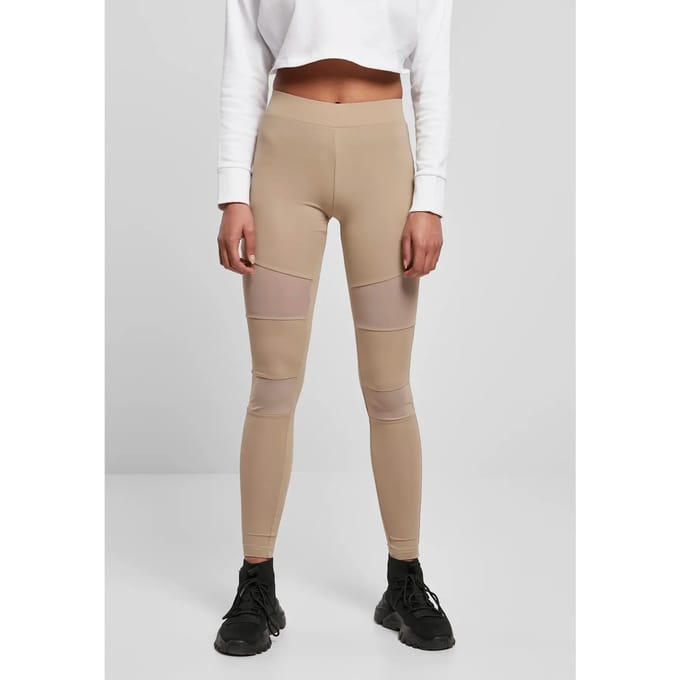 Urban Classics - Tech Mesh Sportlegging - S - Beige