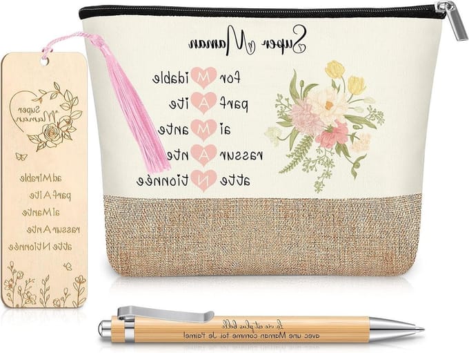 Cadeauset Mama - Geschenk voor haar - Liefde Tonen - Drie Delen Set - Diverse Maten - Beige