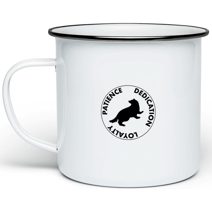 Harry Potter Hufflepuff House Enamel Mug - White