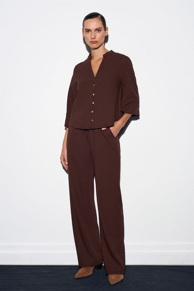 Dames Wijde Crepe Broek