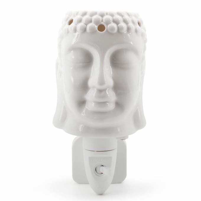 Candle-Brothers geurlamp - Buddha-vorm - wit