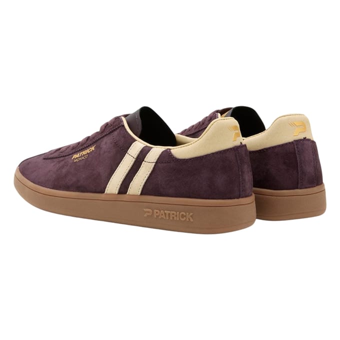 Patrick Mens Monaco Suède Cupsole Sneakers (Donkerbruin/Beige)