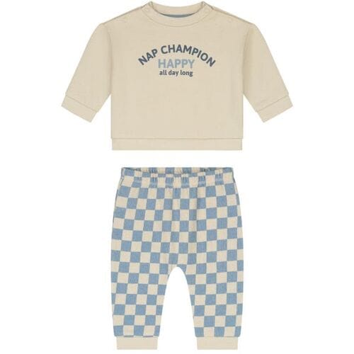 Prénatal newborn kledingset blokjes Light Water Blue 56 unisex