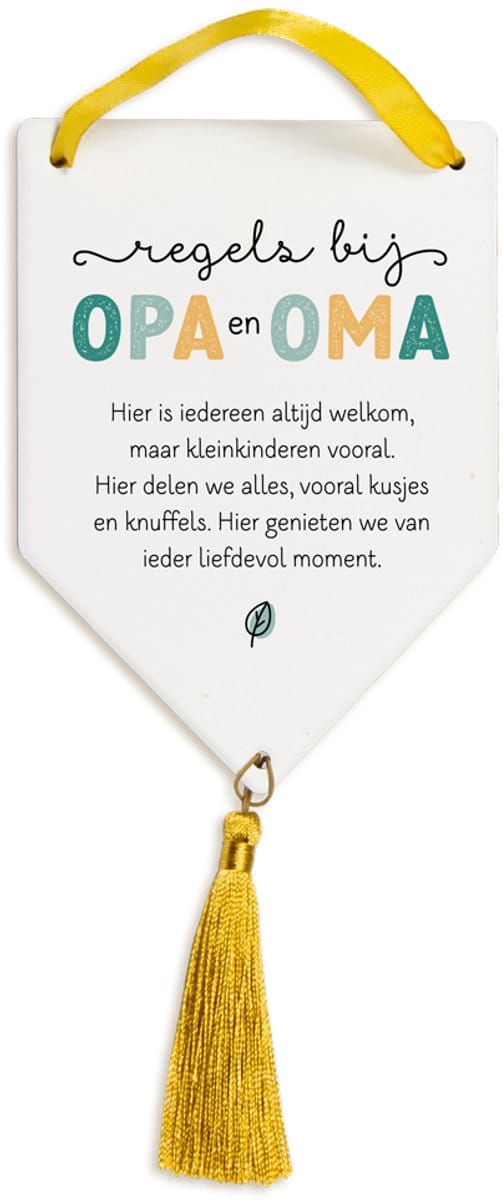 Tegel Deco groot - Opa & Oma