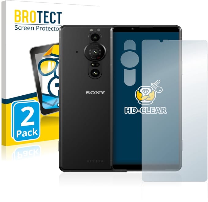 BROTECT - Screenprotector voor Sony Xperia Pro-I (Voor+Camera) - Folie Beschermfolie transparant 2 Stuks
