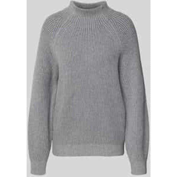 Regular fit gebreide pullover van katoenmix met wol