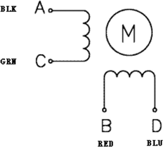 Stepper Motor: Bipolar, 200 Steps/Rev, 20×42mm, 4.3V, 0.8 A/Phase Pololu 2256