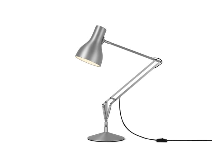 Anglepoise Type 75™ bureaulamp - geborsteld aluminium - met voet - Led