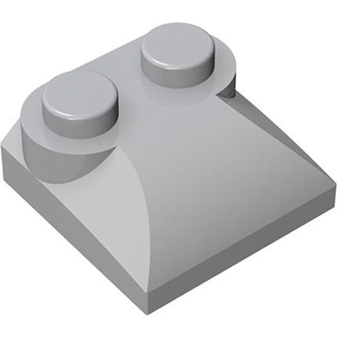 20 pièces MOC 47457 Brique Courbée 2 x 2 x 2/3 Deux Tenons et Extrémité en Pente Courbée Pièces de Blocs de Construction DIY Pièces Techniques Éducatives Jouets
