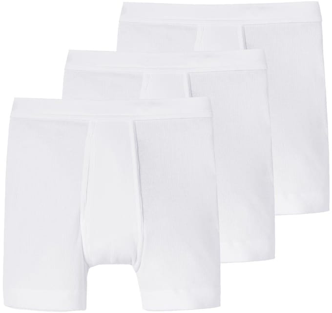 Schiesser Heren lang short / pant 3 pack Essentials dubbelrib