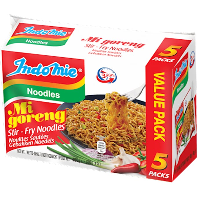 INDOMIE - Instant Noedels Mi Goreng 5-Pack - 8 X 5 X 80 GR - Multipack