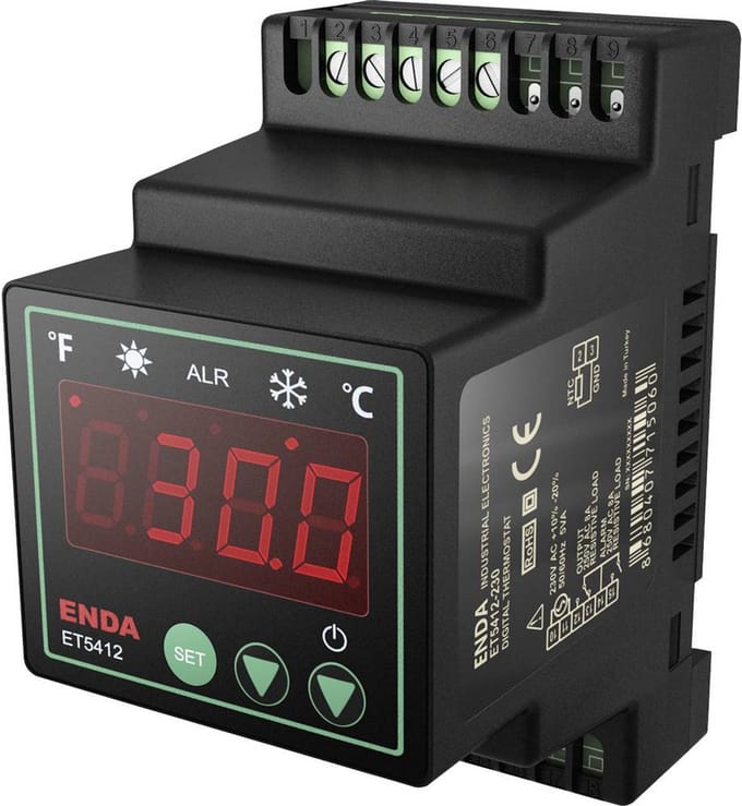 Enda Tweestandenregelaar Temperatuurregelaar NTC -60 tot 150 °C (l x b x h) 68 x 54 x 94 mm