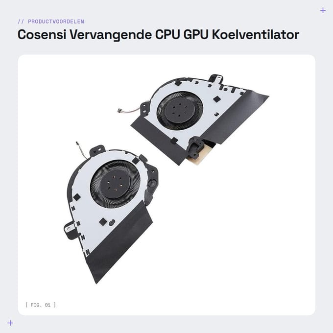 Dailygoods - Vervangende CPU GPU Koelventilator voor Laptop