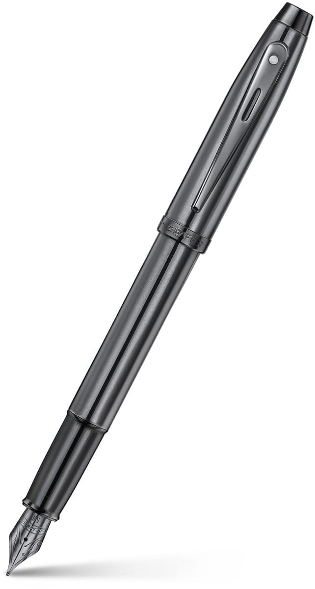 Sheaffer vulpen 100/E9375 - penpunt M - Ionic Shiny dark grey gunmetal