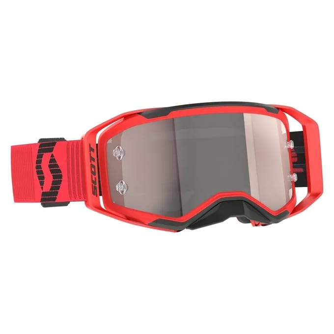 SCOTT Prospect 2.0 kruisbril - Rood/Zwart - Zilver Chrome lens