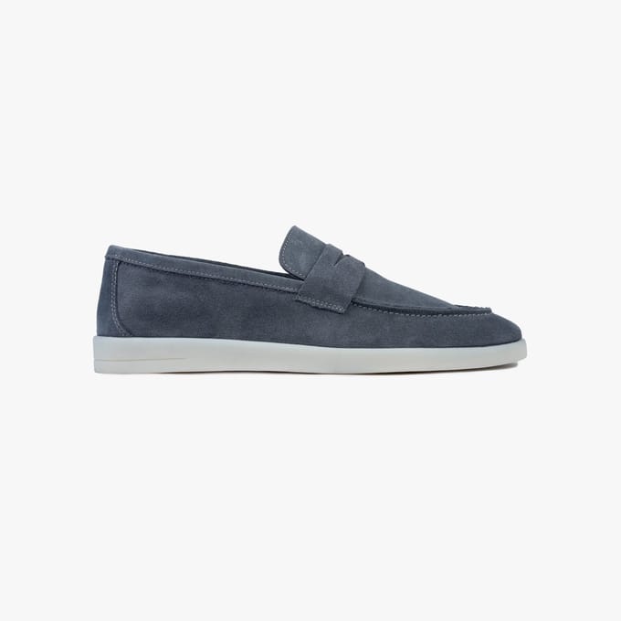 Omnio milan loafers heren metal suède