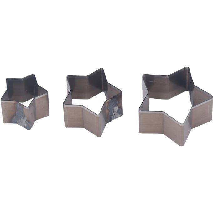 3 Pièces Matrices de Perforation en Cuir Forme Étoile Coupe Nette Acier Allié Moule de Coupe pour Cuir pour Artisanat DIY gray