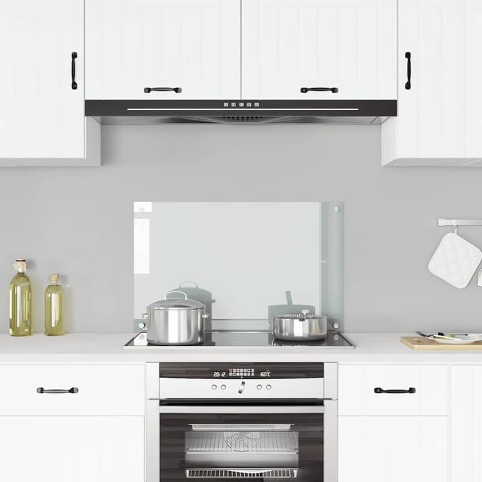 vidaXL - Spatscherm - keuken - 80x50 - cm - gehard - glas - transparant