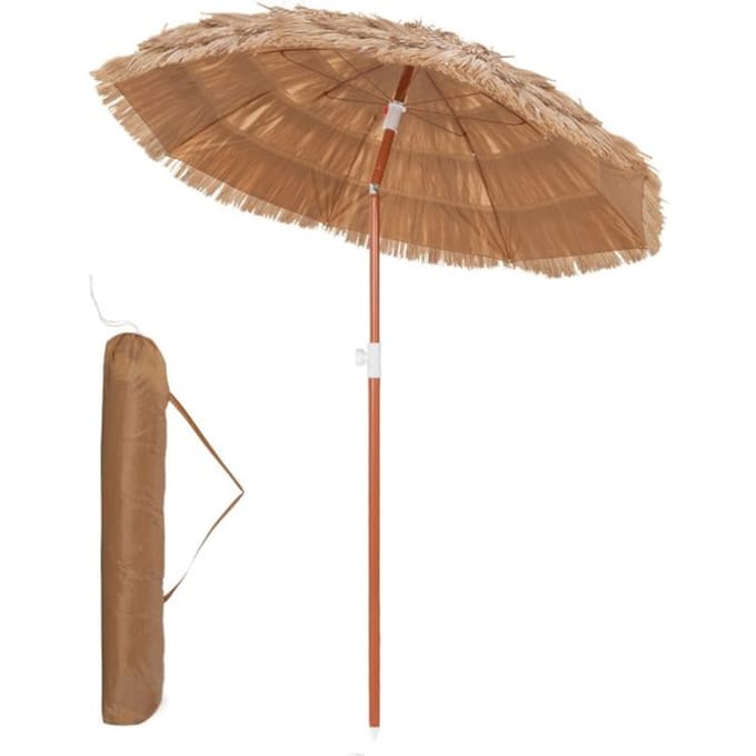 Coast Hawaii Strandparasol - Kantelbaar en Verstelbaar - 175 cm - Met Draagtas