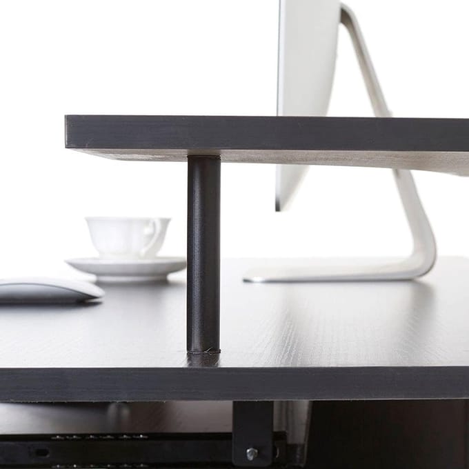 Modern Melamine Computertafel Bureau met - 120x55x75 cm - Zwart - Novihome