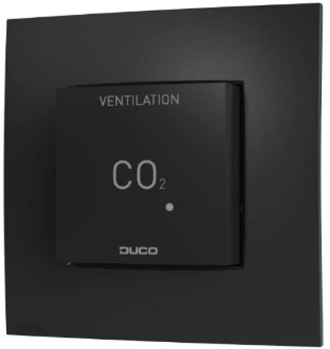 Duco CO2 ruimtesensor zonder bediening RF/W - zwart (0000-7113)