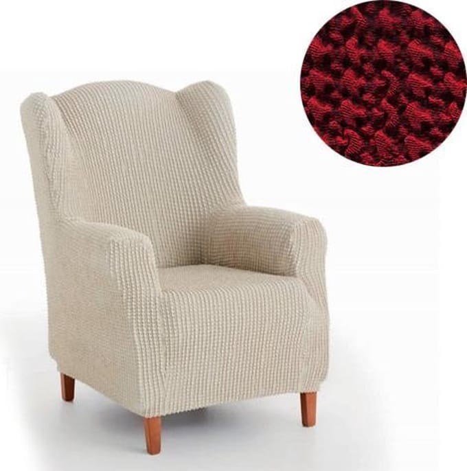 Milos meubelhoezen - Hoes voor oorfauteuil - 70-100cm - Rood