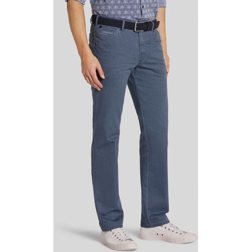 Meyer Broek Chicago Subtle Two-Tone Organic Cotton Comfort Stretch Blauw / male