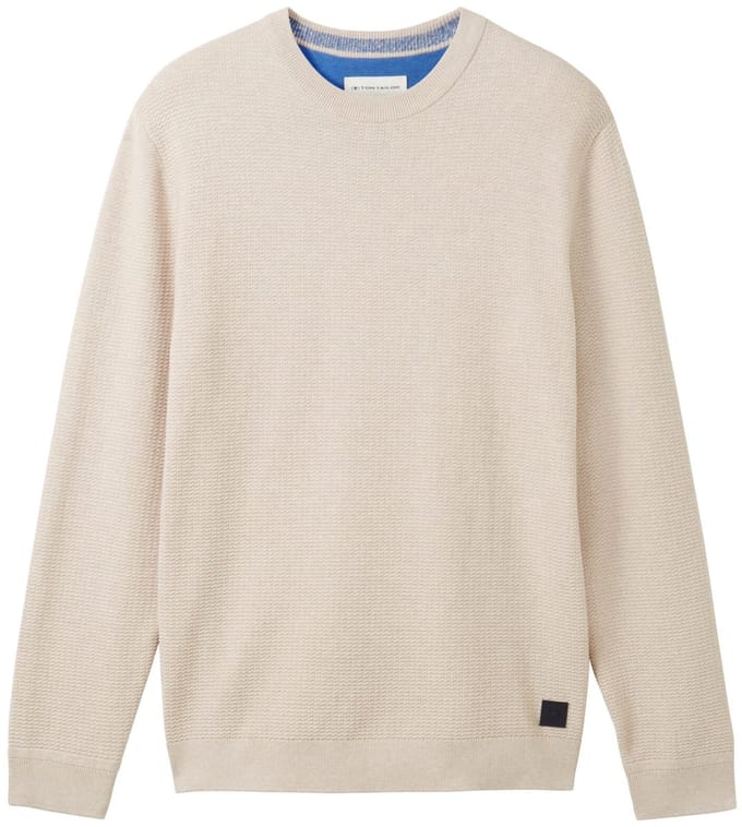 Tom Tailor - Pull - Maat S - Mannen - Bruin - katoen