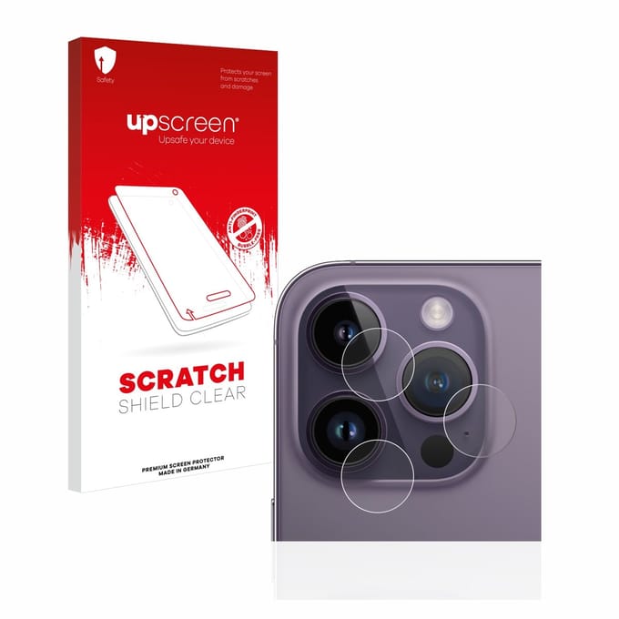 upscreen - Screenprotector voor Apple iPhone 14 Pro (ALLEEN Camera Lens) - Folie Beschermfolie transparant