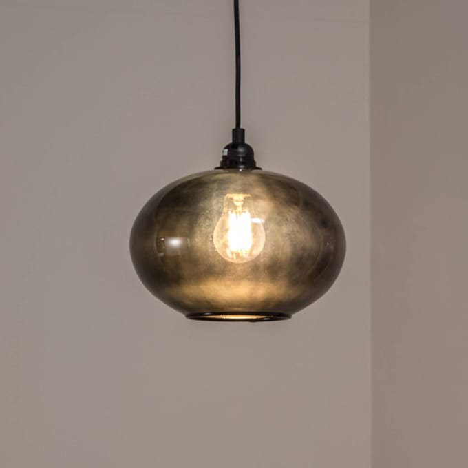 Opviq Hanglamp Gerookt 050 1-lamp glas Ø27cm