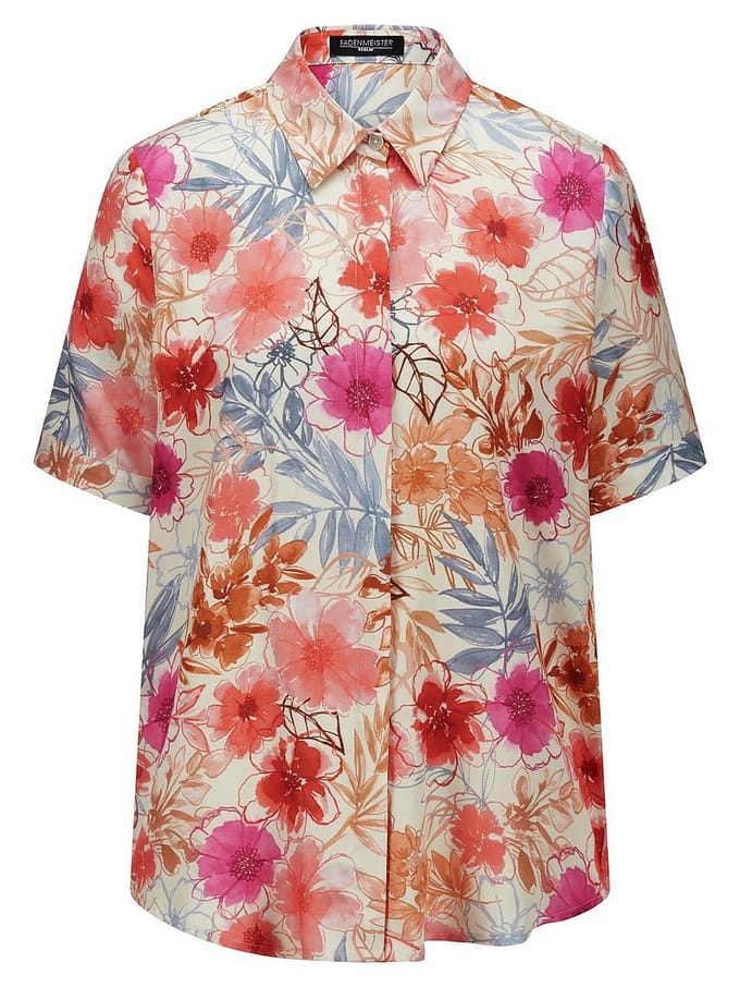 Blouse korte mouwen Van Fadenmeister Berlin wit
