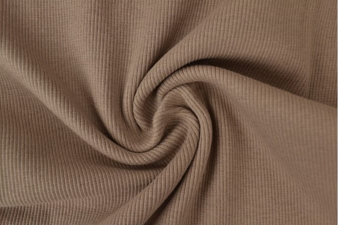 10 meter rib boordstof - Taupe - 60cm breed