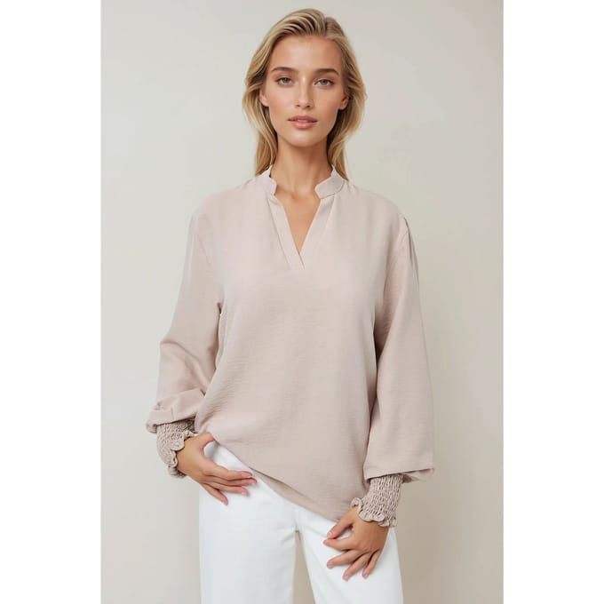 V-hals Lange Mouwen Blouse