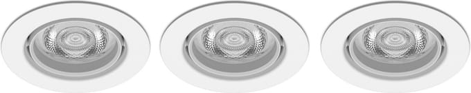 Philips Impala inbouwspot - 3-lichts - wit - rond