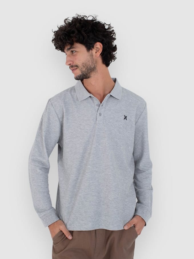 Hurley Icon Longsleeve Polo grijs
