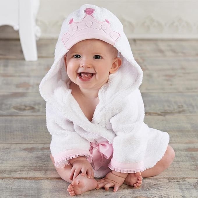 Badjas Baby - Komfor - Princes - Inclusief baby borstel & kam