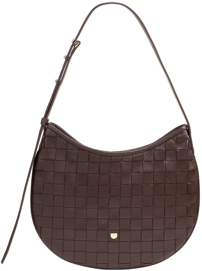 DuDu Hispani Schoudertas Leder 32 cm - Dames - coffee brown