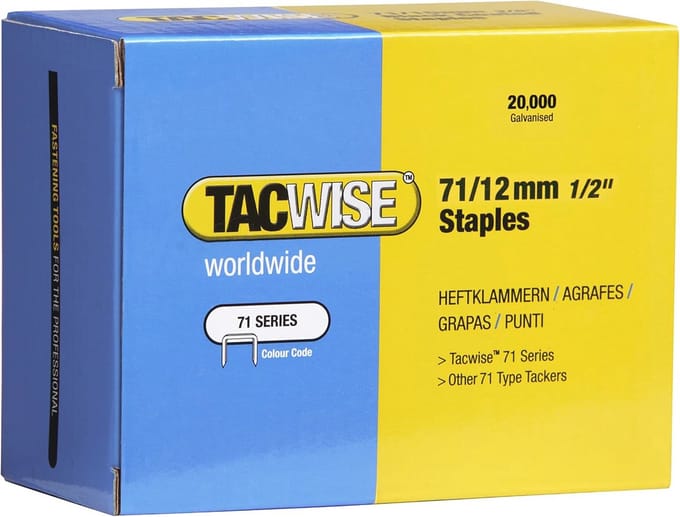 Gegalvaniseerde nietjes type 71/12 mm - 20.000 stuks