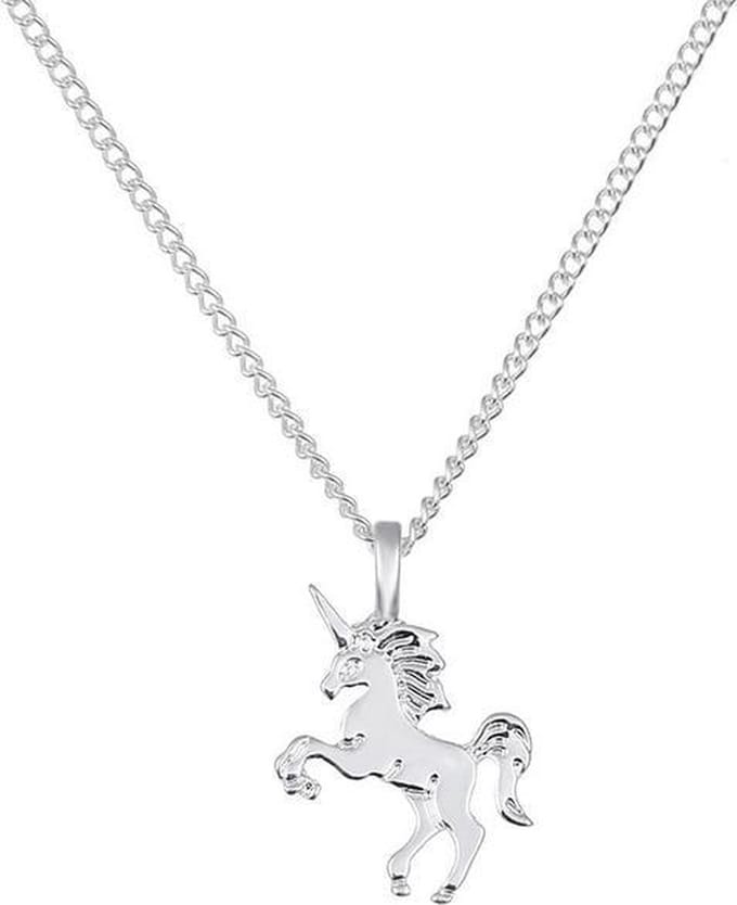 Fako Bijoux® - Kinderketting - Eenhoorn - Zilverkleurig