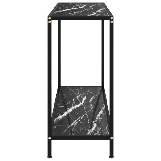 vidaXL - Wandtafel - 100x35x75 - cm - gehard - glas - zwart