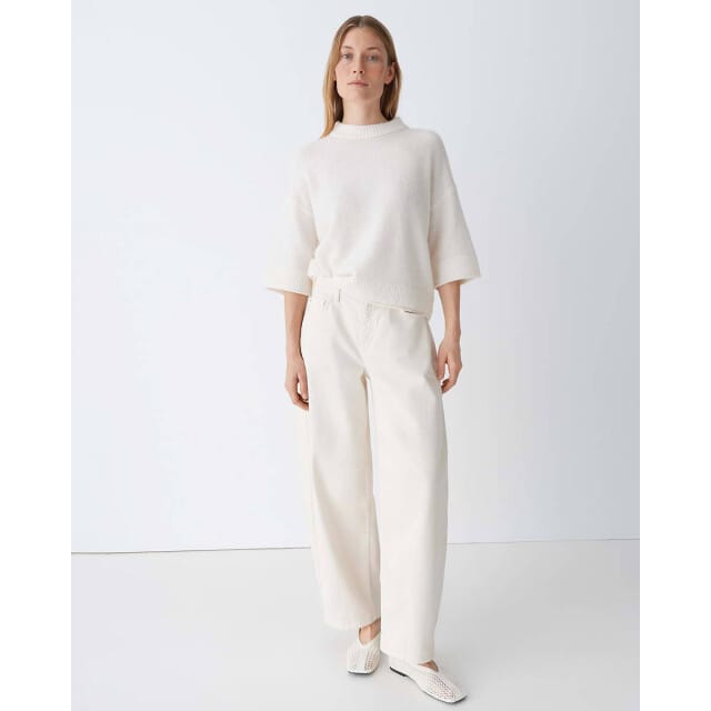 Gebreid T‑shirt met verlaagde schouders model 'Pafinna'