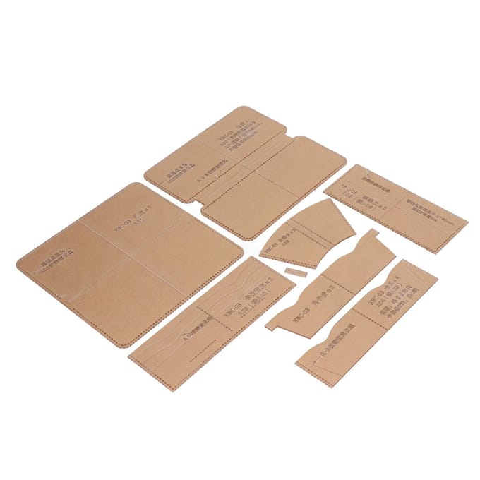8 stuks Portemonnee Acryl Sjabloon Professioneel Nauwkeurig Snijden Transparant Lang Portemonnee Patroon Sjabloon voor brown