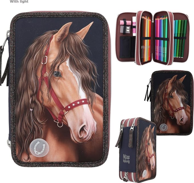 Depesche - Miss Melody 3-vaks etui - GLITTER HORSE