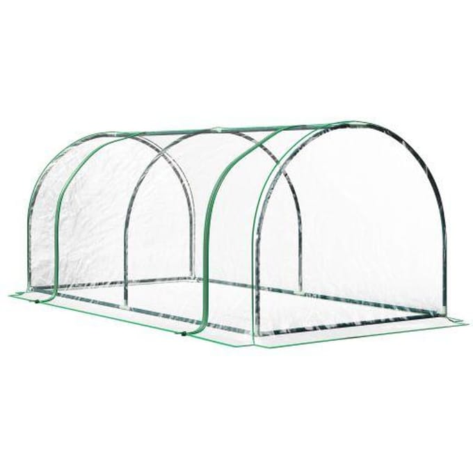 Serre - MUVOE - 200x100x80 cm - Acier - Plastique - Groen groen