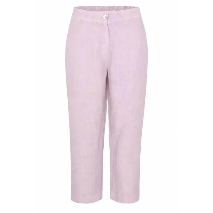 Linnen curve broek voor vrouw Haris Cotton