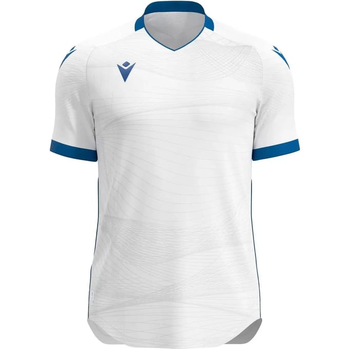Macron Wyvern Eco Shirt Korte Mouw Heren - Wit / Royal | Maat: L