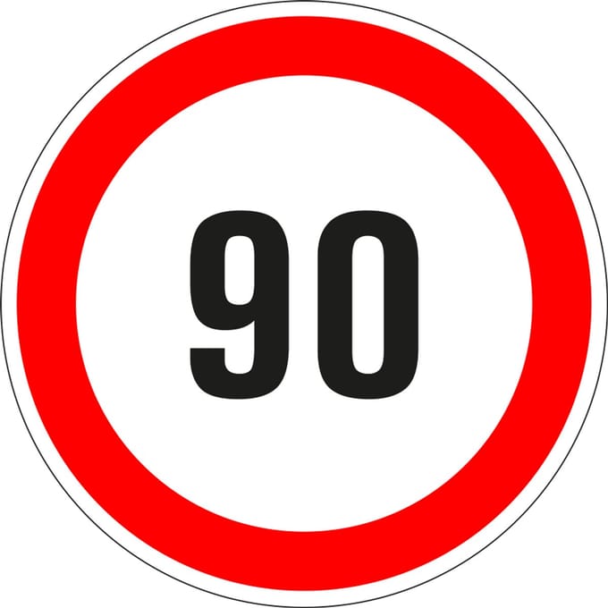 90 bord - kunststof 100 mm